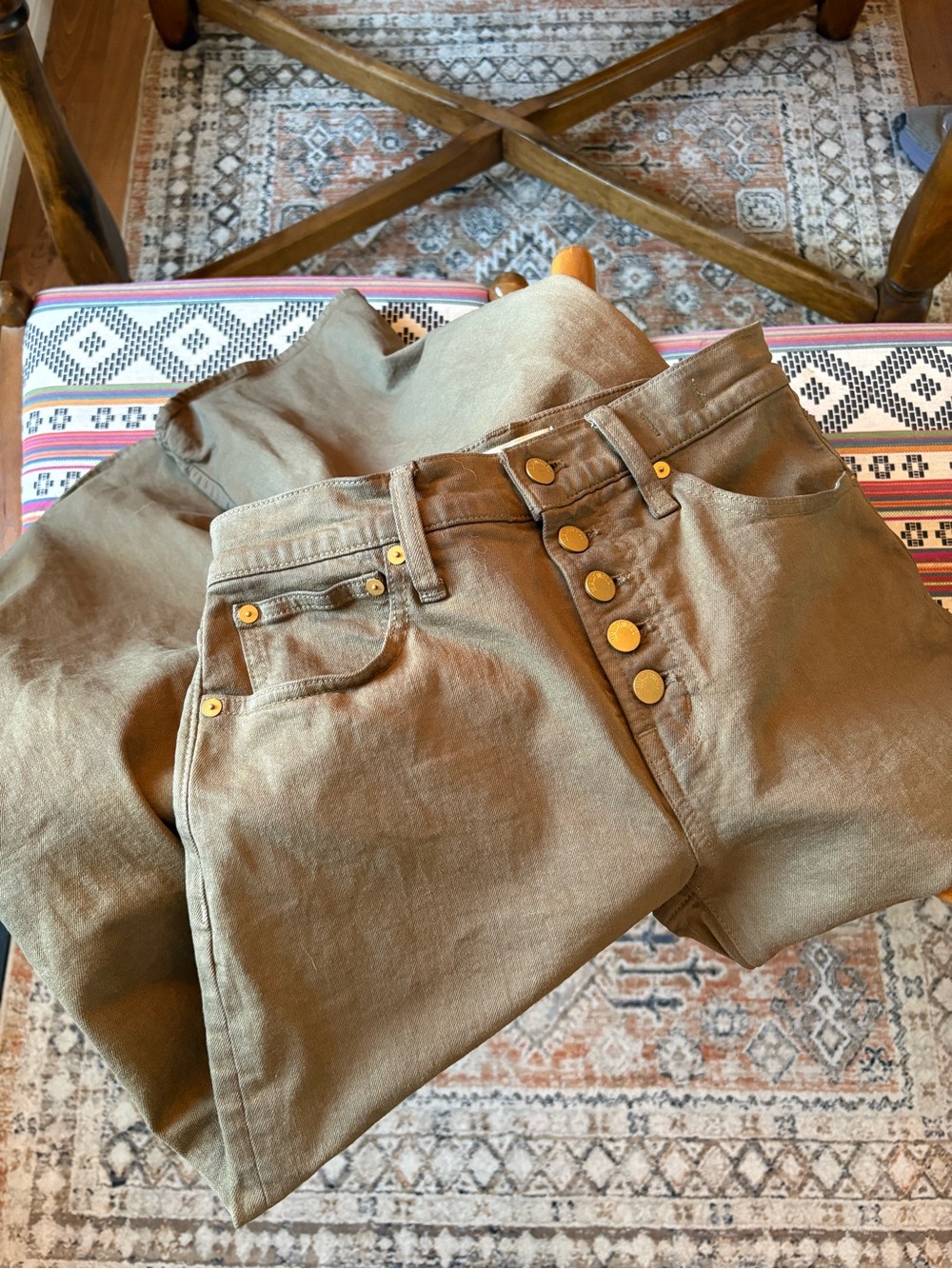 Madewell Olive “The Perfect Vintage Wide-leg Jean”